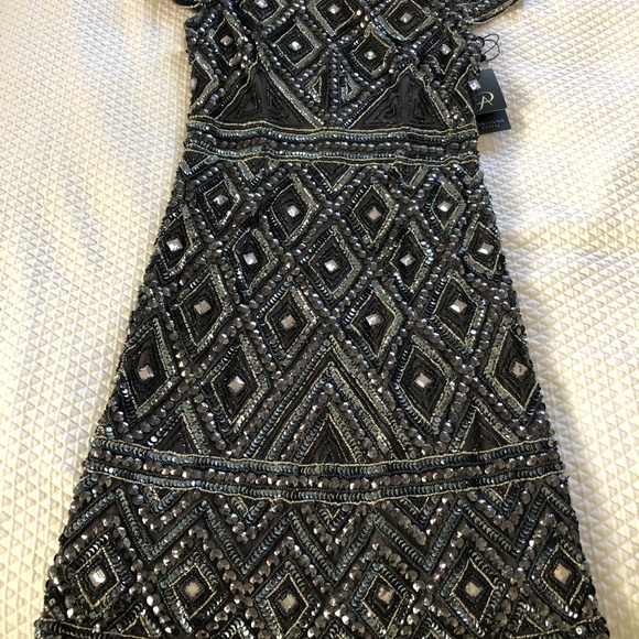 Adrianna Papell beaded sequin cocktail dress - Picture 6 of 10